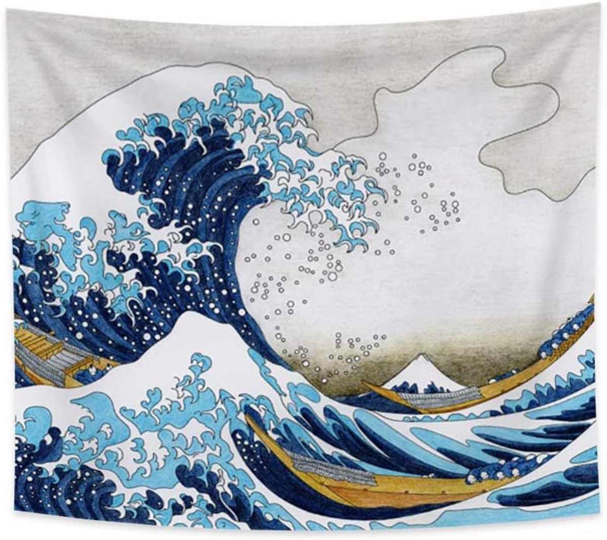 150x130cm Japans Ukiyo-E Tapijtwerk Geweldige golf Muur hangen