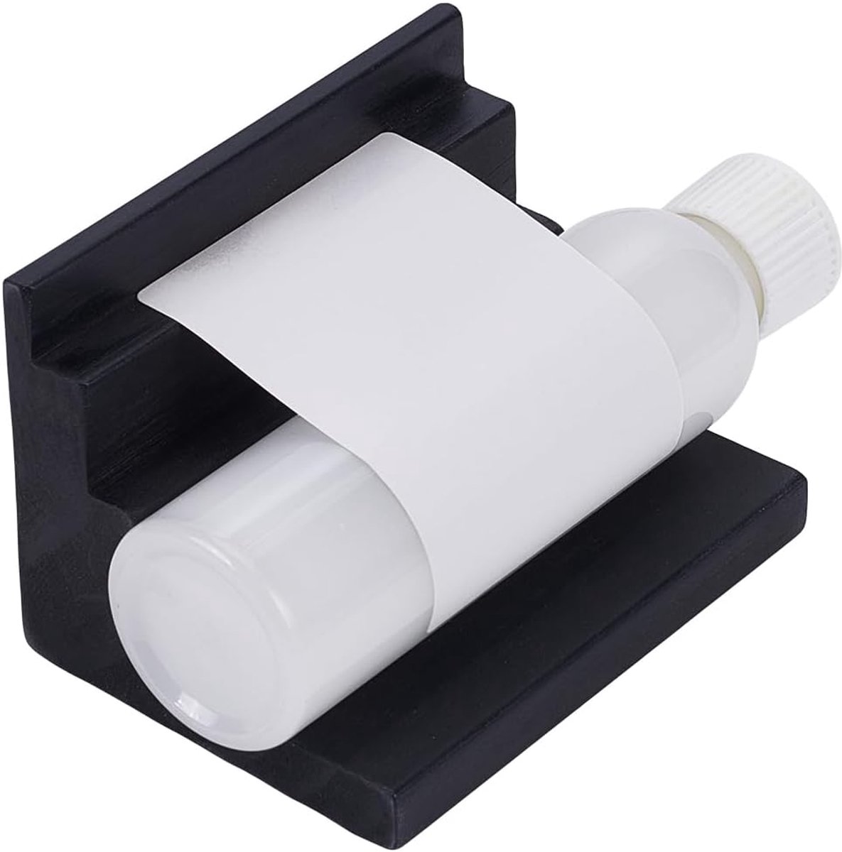Fles Etiketteermachine 101x70x75mm Zwarte Flessen Label Makers Pine Houten Fles Labeler Houten Etikettering Wizard Gereedschap Labels Stickers Applicator Tool voor Flessen Potten