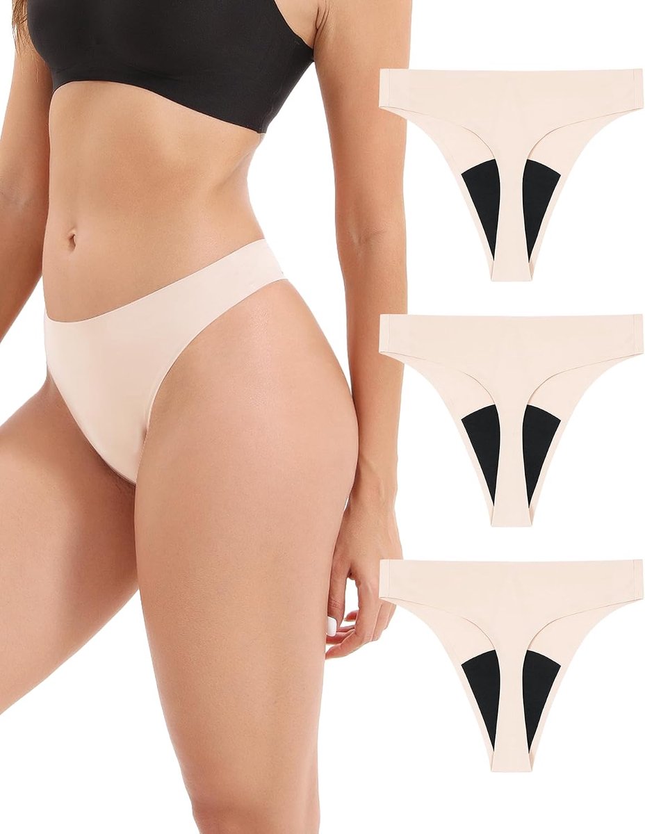 Menstruatie-ondergoed, string, lichte bloeding, naadloos