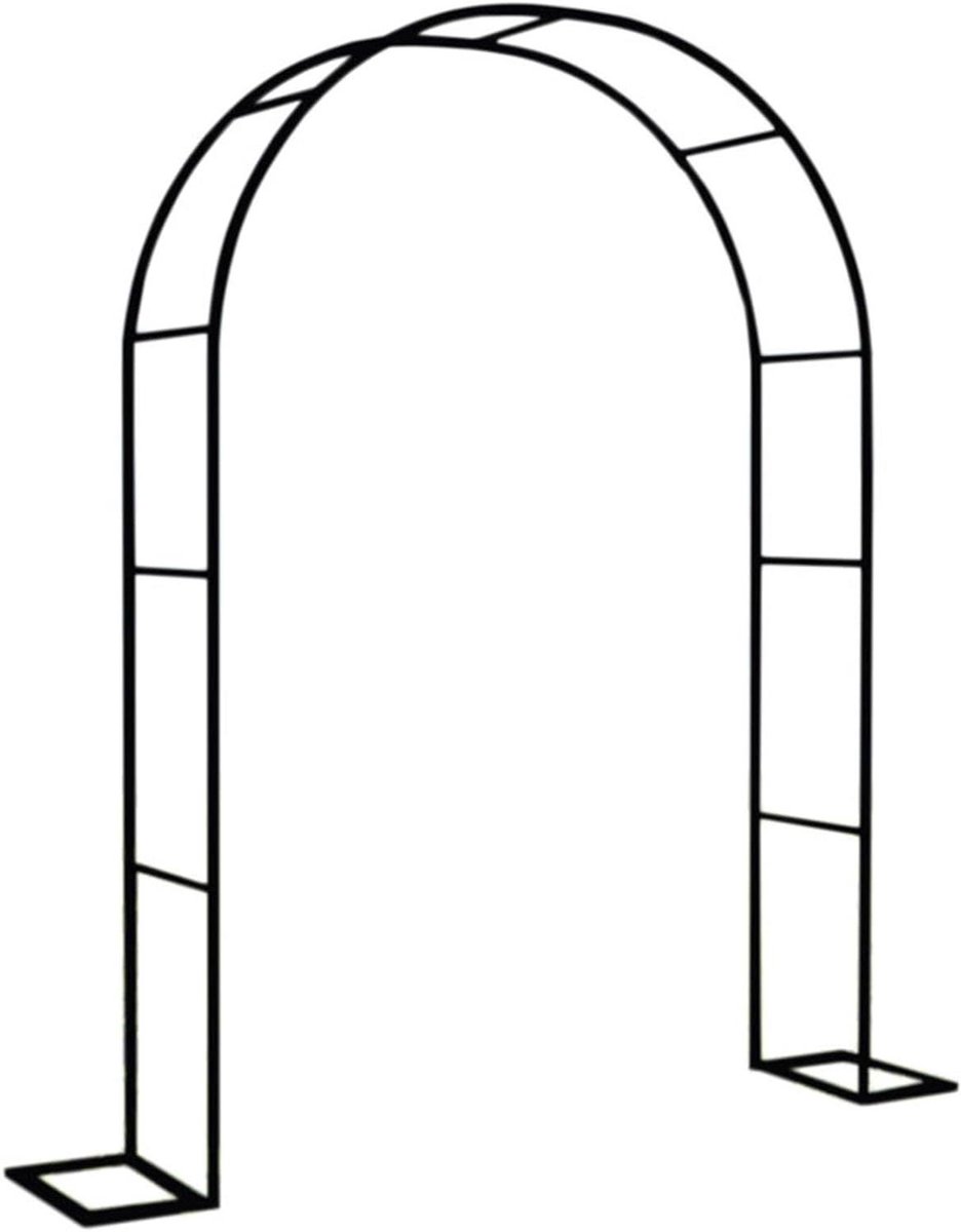 Tuinboog Staal - Klimplant Steun - Tuin Decoratie - Weerbestendig Ontwerp - 240 x 220 cm - Zwart