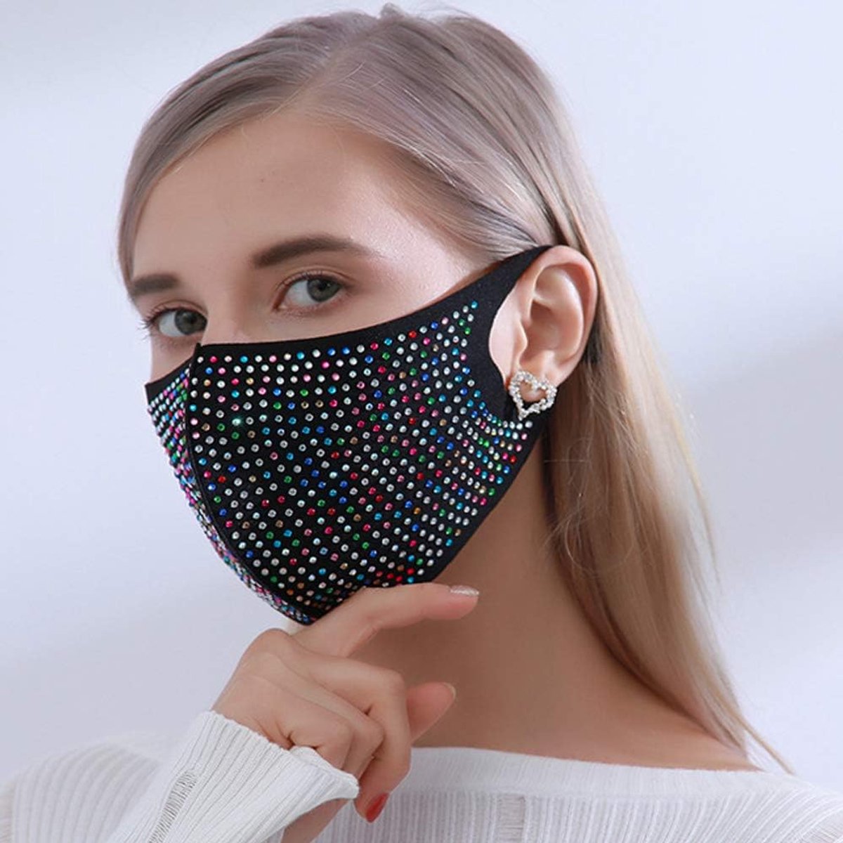 Strass Masker Maskerade Party Gezichtsmasker Nachtclub Bling Crystal