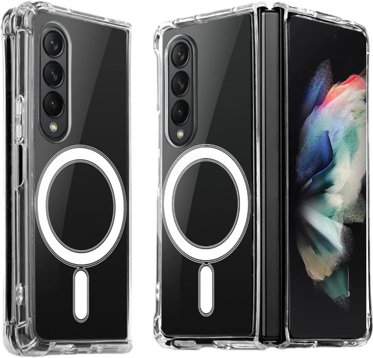 Samsung Galaxy Z Fold 4 Transparant vouwhoesje, Magsafe compatibel