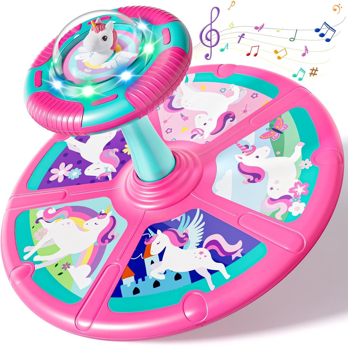 Castle Eenhoorn Sit Spin Toy voor peuters