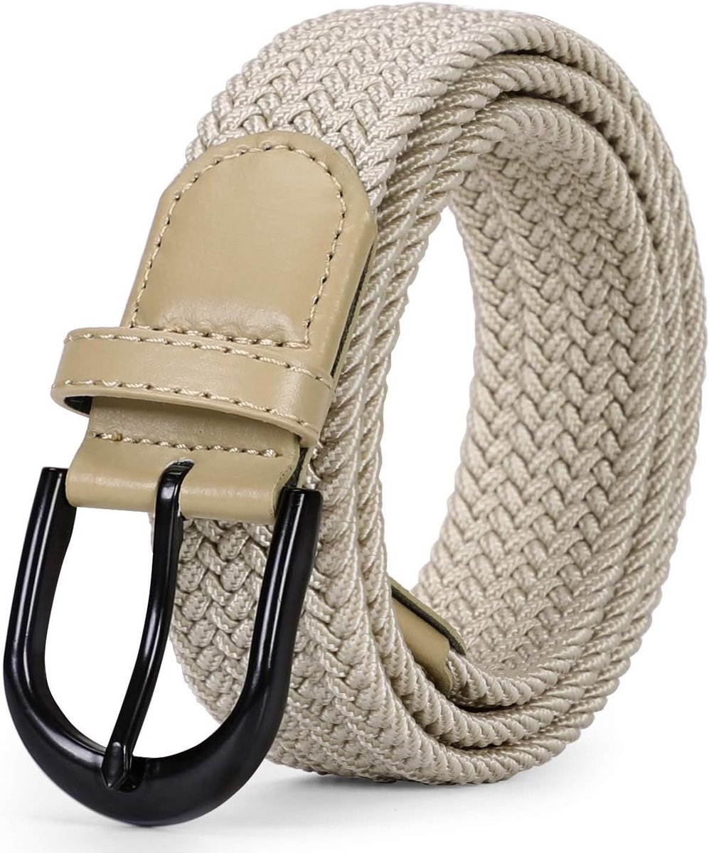 Gevlochten stretch canvas riem elastische casual riem voor heren en