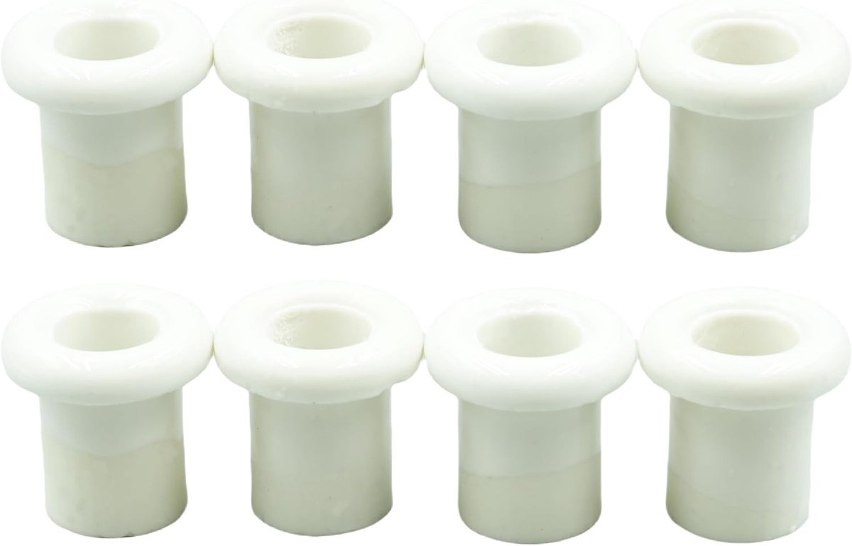 Set van 8 porseleinen isolatoren voor textielkabels, vintage stijl voor elektrische installaties en decoratie