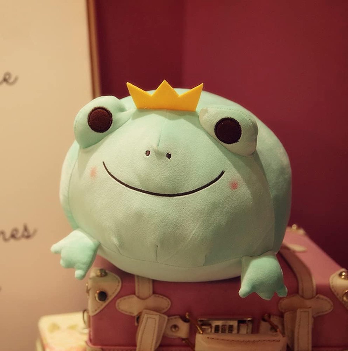 Pluche dier in kikkervorm, 35,1 cm, kikkervorm, cadeau voor een vriend