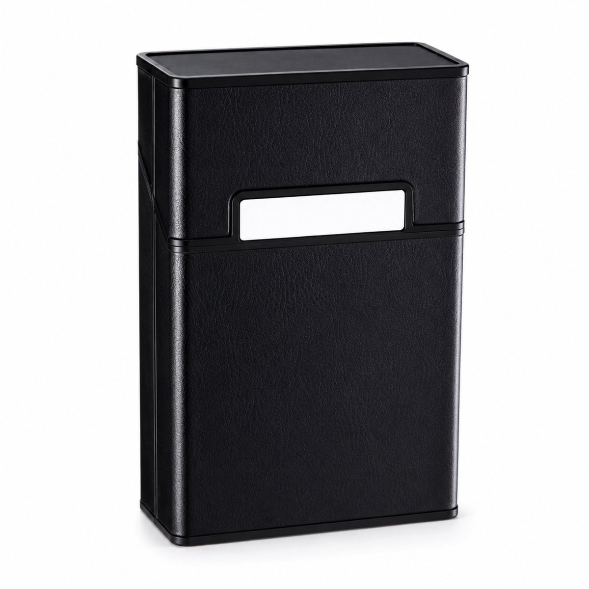 MoodLux Kunstleer Sigarettenhouder met Flip-Top en Magnetische sluiting - Beschermd tegen vocht - Mannen & Vrouwen - 20 sigaretten - Zwart