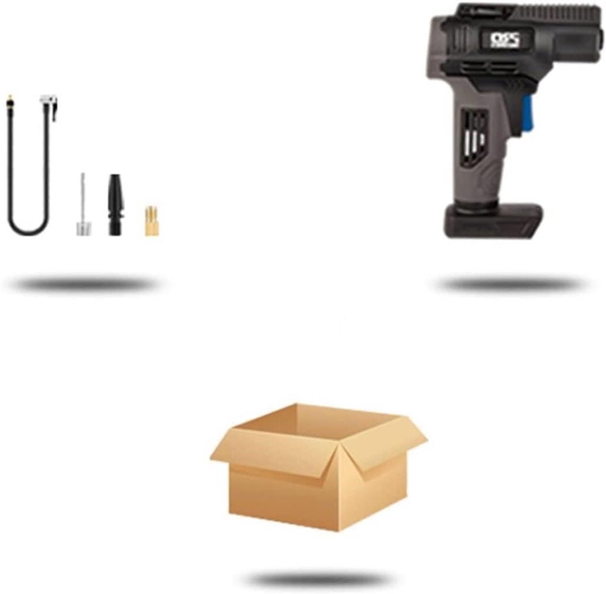 Luchthamerset - 8-in-1 Gereedschap - Klus Klaren - Draadloos Vermogen - 10 mm - Grijs