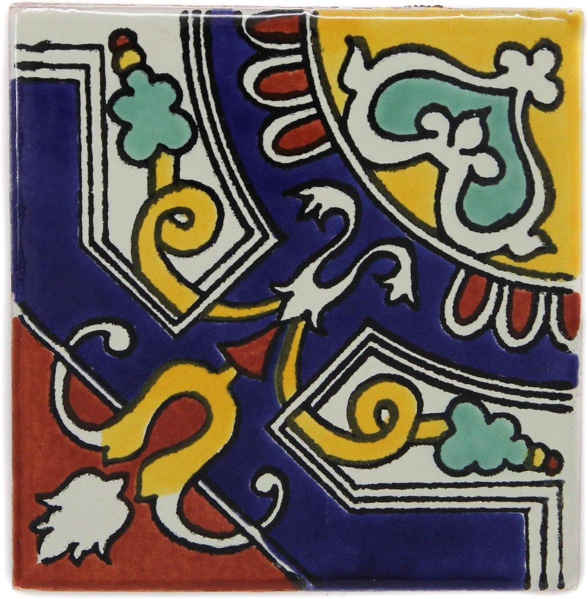 Talavera Tegels - Keramische Wandtegels - Keuken en Badkamer - Handgemaakt in Mexico - 10.5 cm - Veelkleurig