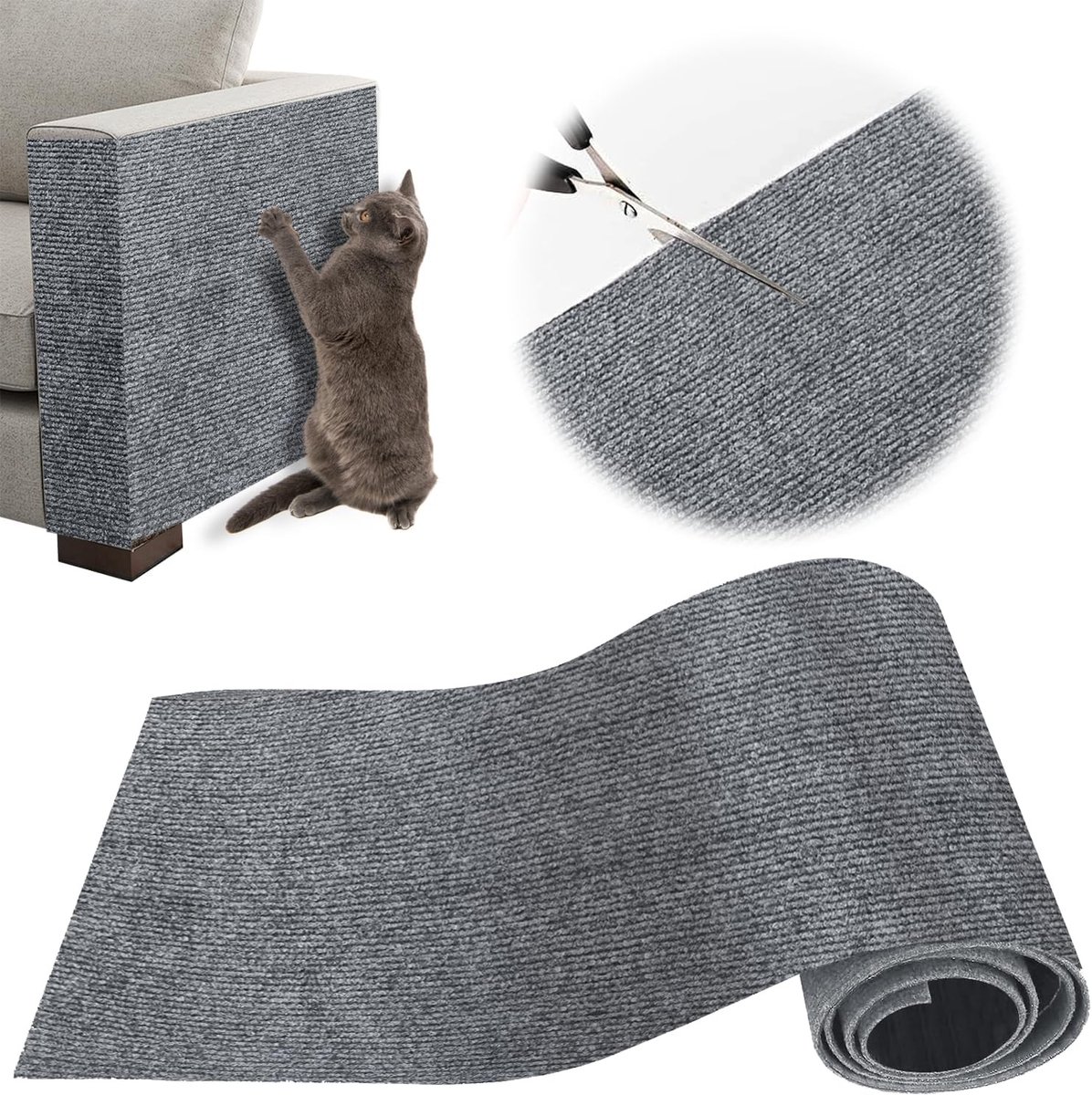 Zelfklevende Krabbescherming voor Meubels, 100 x 30 cm, Herbruikbaar en Aanpasbaar, Perfect voor Banken, Wanden en Krabpalen, Bescherming tegen Krabben op Stoffen en Tapijten