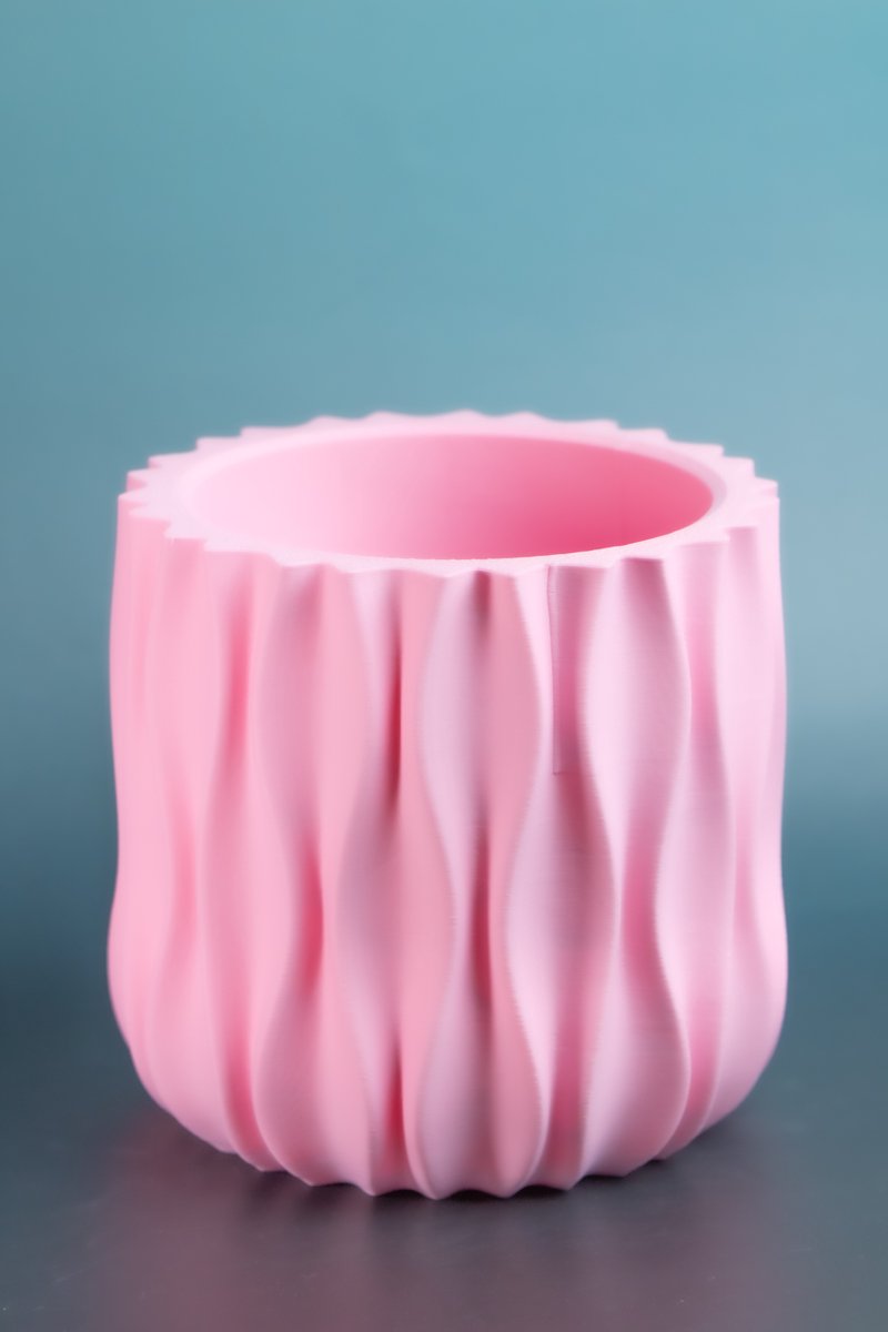 Maerc Design Future Plantenpot Ø10cm - van biobased plastic – Moderne bloempot voor binnen – Strakke plantenpot voor kamerplanten – Roze