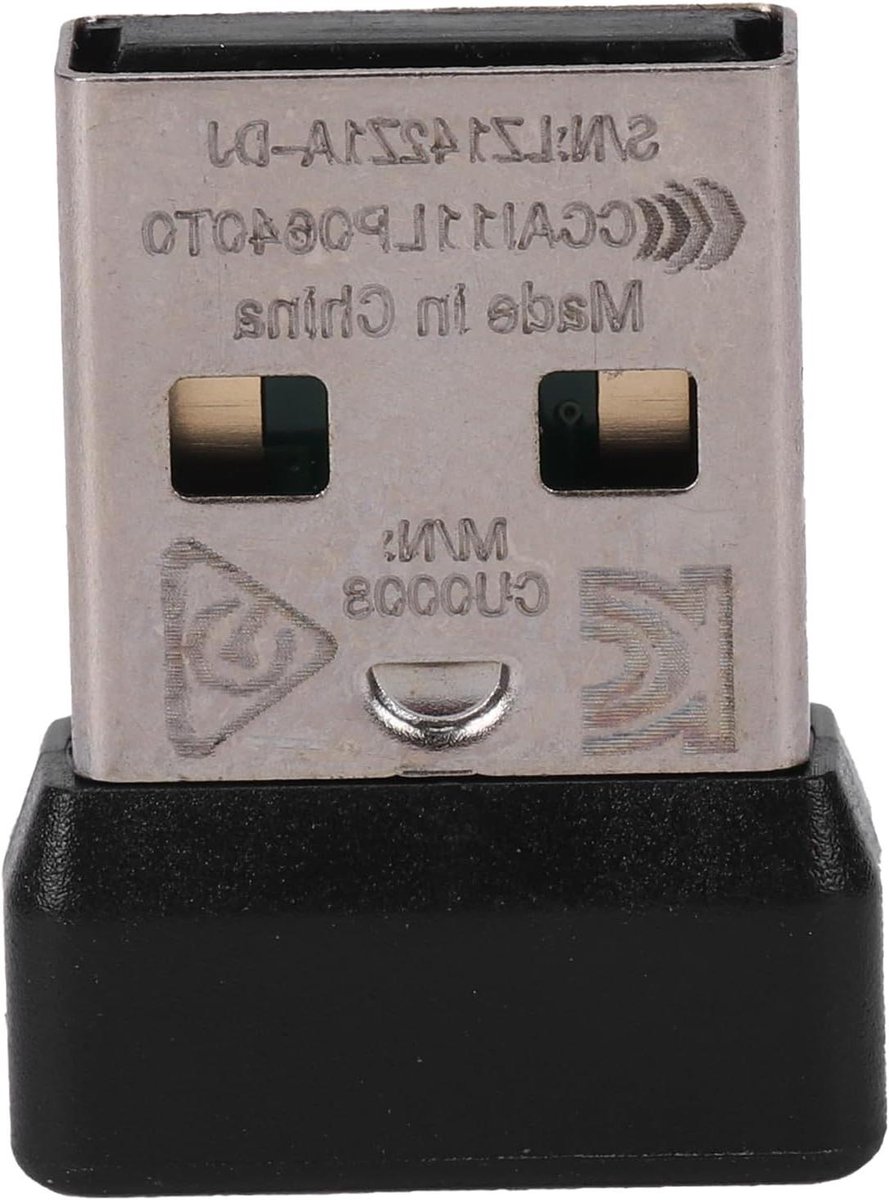 Muis Ontvanger - Draadloze Dongle - Apparaat Koppelen - Stabiele 2.4GHz Verbinding - 10 x 7 x 1 cm - Zwart