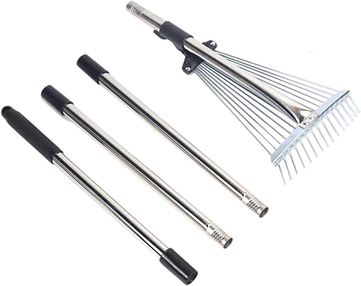 Tuinhark - Onkruidgereedschap Gazonhark - Tuin Onderhouden - Verstelbare Ergonomische Steel - 173 cm - Niet gespecificeerd