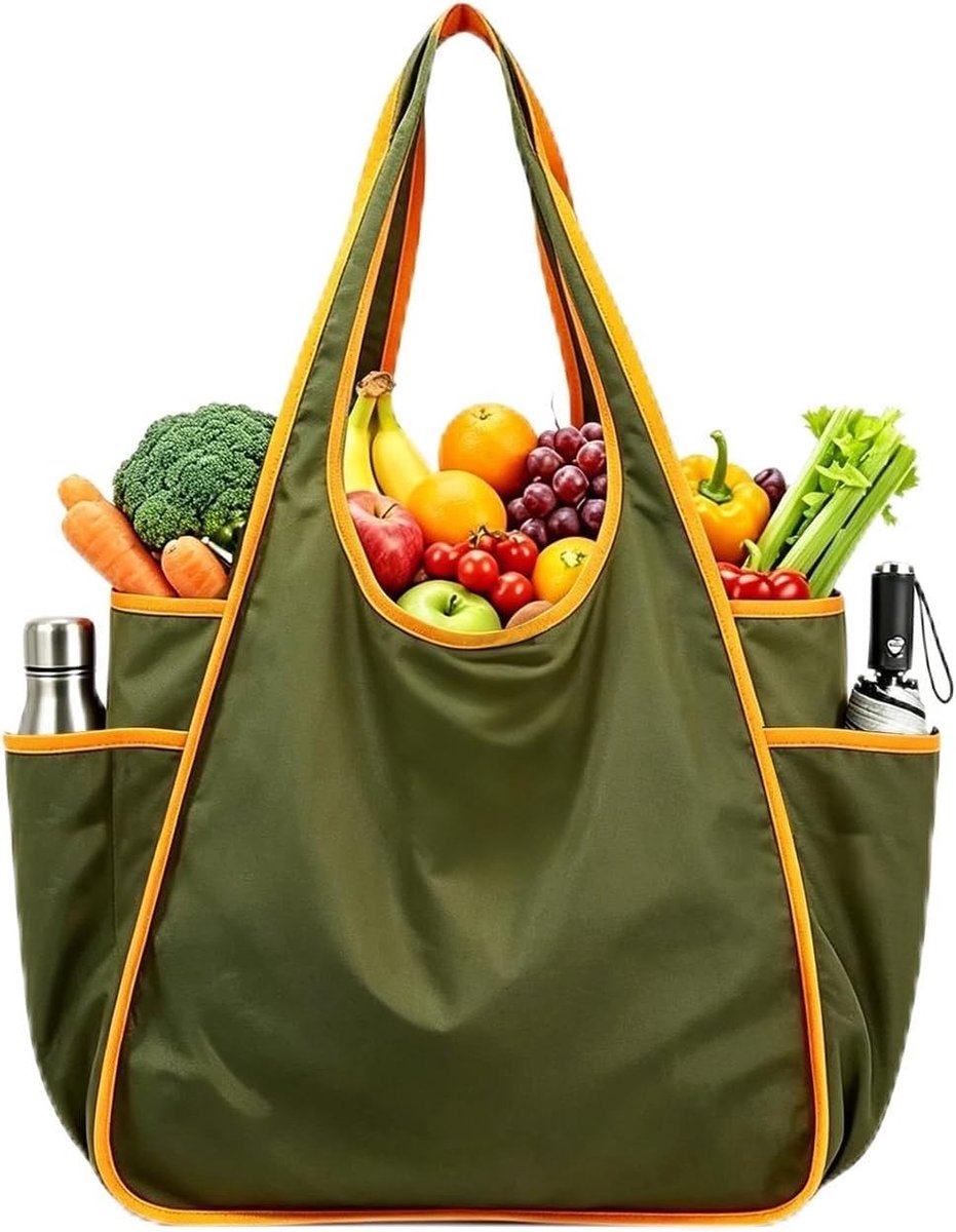 Vouwbare boodschappentas - herbruikbaar - eco-vriendelijk - perfect voor dagelijkse boodschappen - ShopVlot