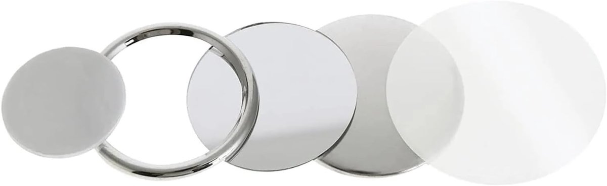 Speld Knoppen Onderdelen - Spiegel Badge Onderdelen - Mooie Speldjes Maken - Compleet Set - 58 MM 100 Stuks - Metaal