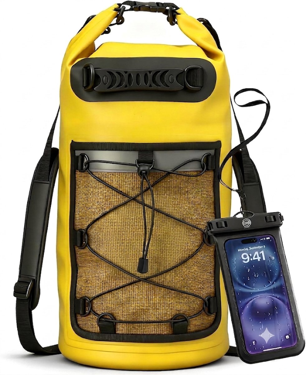 Ryoudavell - Waterdichte Rugzak 20L -Outdoor Survival Wandelrugzak - Outdoor - 100% Waterdichte Rugtas(Met gratis waterdicht telefoonhoesje)