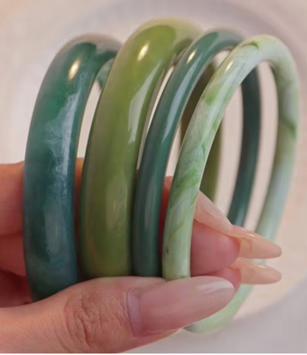 Jomide Armbandenset Retro - Groentinten - 4 stuks
