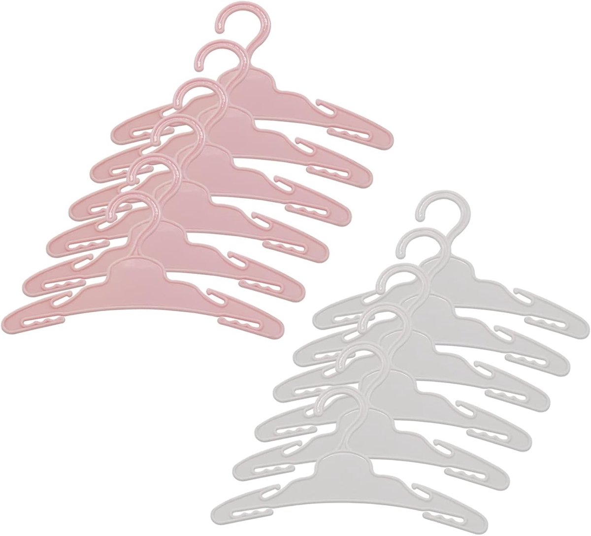 Miniatuur Poppenkleding Set - Schattige Mini Kapstok voor Barbie Poppen van 14-18 Inch, 12 Stuks, Perfect voor Speelgoed en Accessoires