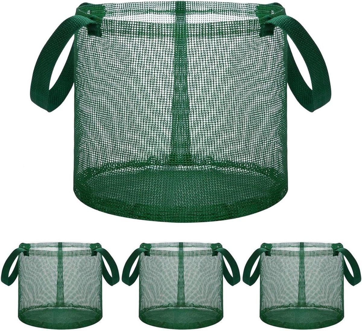 Vijverplantenmanden - Netmanden Plantencontainer - Vijverbeheer - Ruimtebesparend Opvouwbaar - 18x18x18 cm - Groen