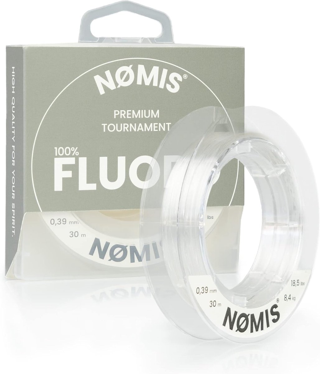 Fluorocarbon vislijn Ø 0,18-0,60 mm - 100% fluorocarbon - sterke onderlijn - perfect voor baars en snoek - ShopVlot