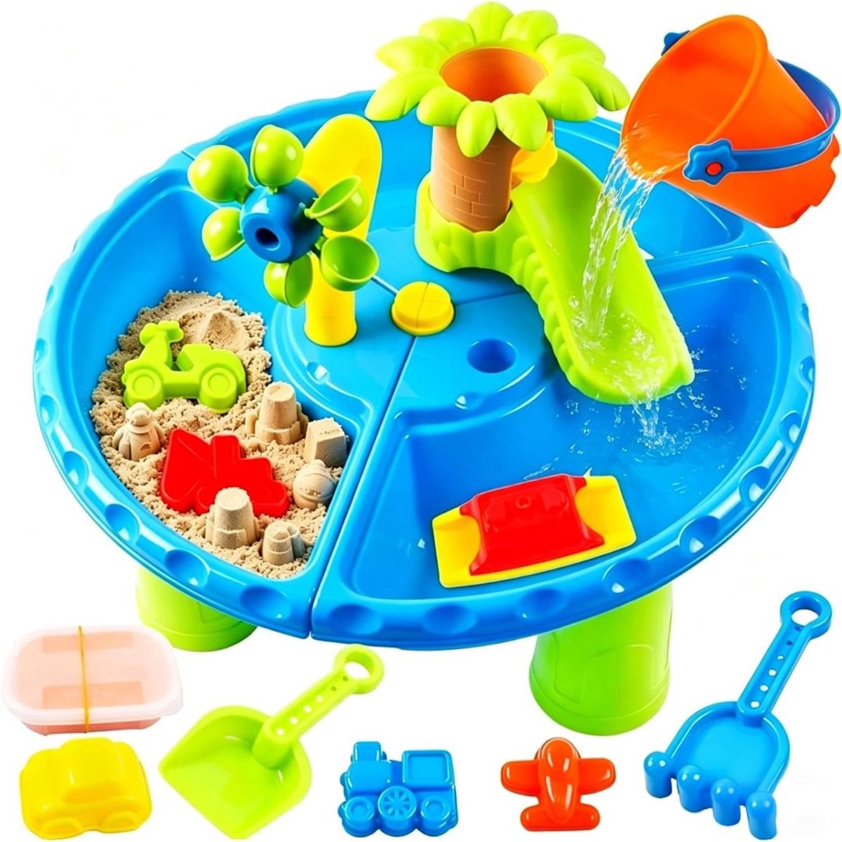 JCP® Watertafel - Watertafel Speelgoed - Zand en Watertafel - Veelkleurig - 29cm x 18cm x 35cm