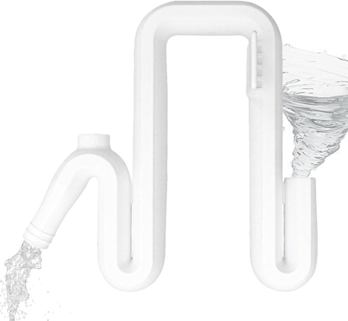 Regenton Overloop - Regenwater Afvoer - Waterbeheer Tuin - Boorvrije Montage - 25 x 169 x 59 cm - Wit