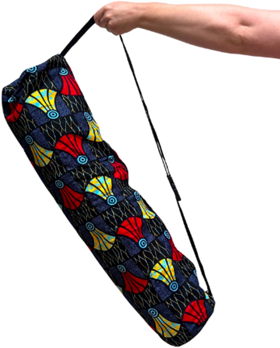 Yogamat-tas | Handgemaakt in Ghana | Sportief cadeau | Tas voor yogamat | Tas met sleutelvakje | Fairtrade draagtas voor yogamat | Yogabag | Goed doel