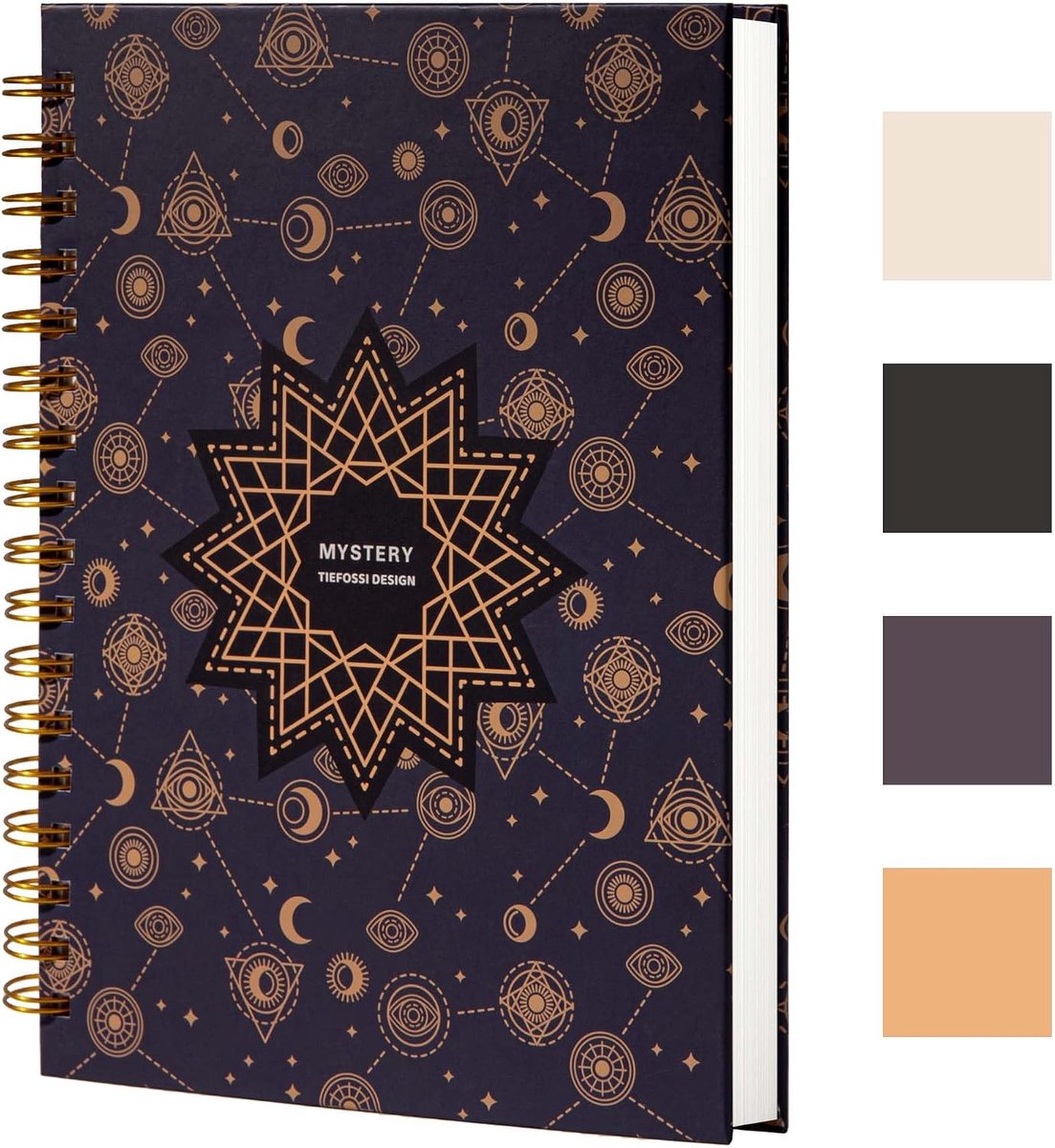 TIEFOSSI Spiraalschrift Journal-Groot College Gelinieerd/Gelinieerd Spiraalschrift 17,8 x 23,6 cm (7 x 9,3 inch) - ShopVlot