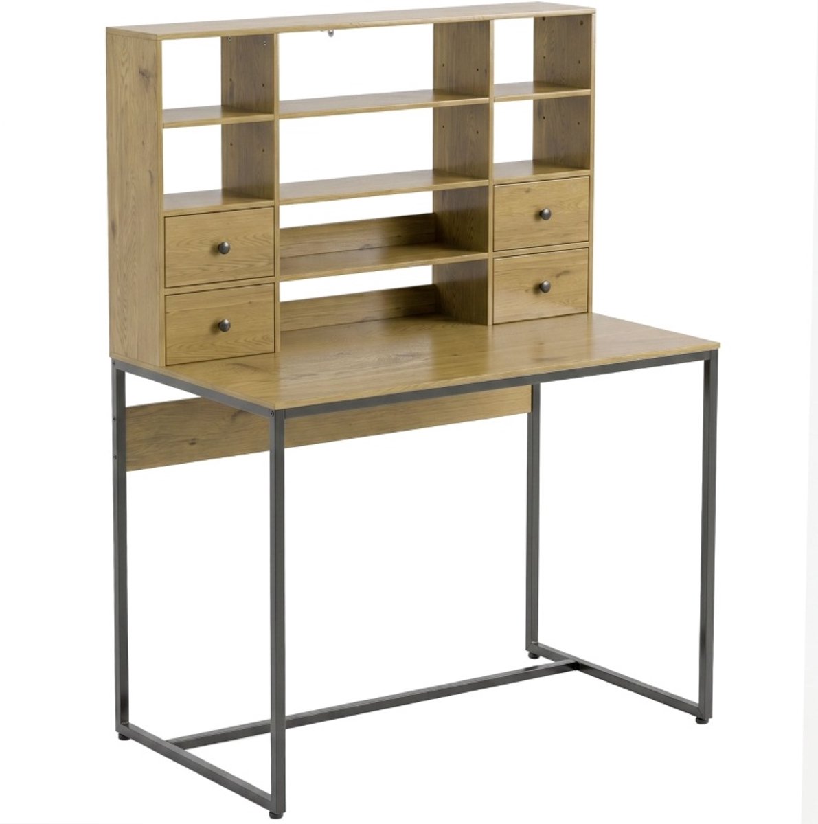 COVREO Bureau 105 x 60 x 142 cm, natuurhout, spaanplaat met opbergruimte