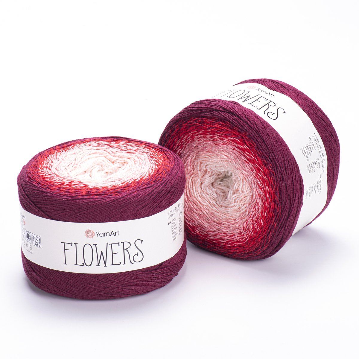 YarnArt Flowers Verloopgaren - 55% Katoen 45% Acryl - voor Haken en Breien - 250g / 1000m - Kleur 269