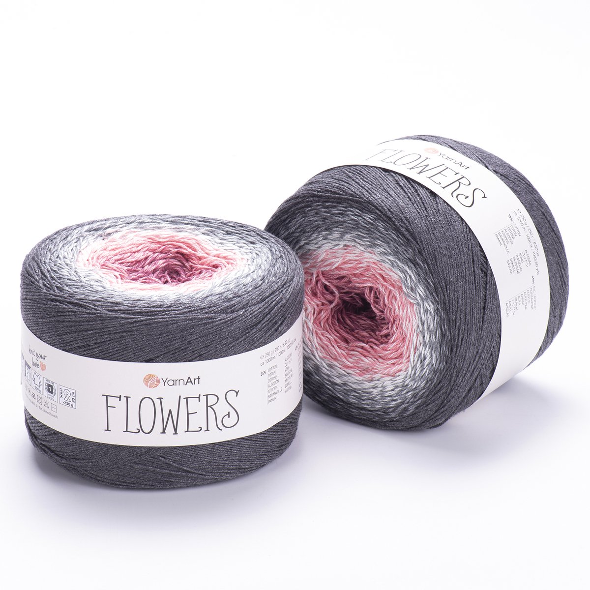 YarnArt Flowers Verloopgaren - 55% Katoen 45% Acryl - voor Haken en Breien - 250g / 1000m - Kleur 279