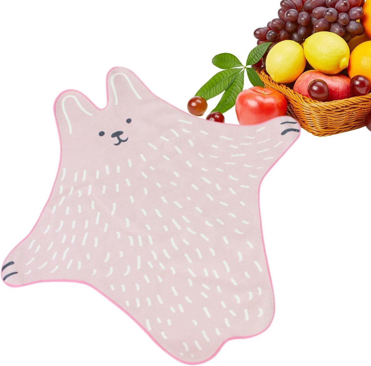 Wikkel Doek - Inpakdoek Rijstbal Case - Lunch Beschermen - Compact Opvouwbaar - 38x38 cm - Konijn