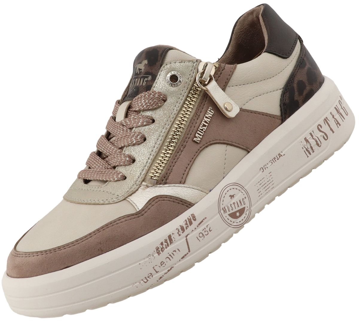 Mustang damessneaker ivoor/beige 26M0482010