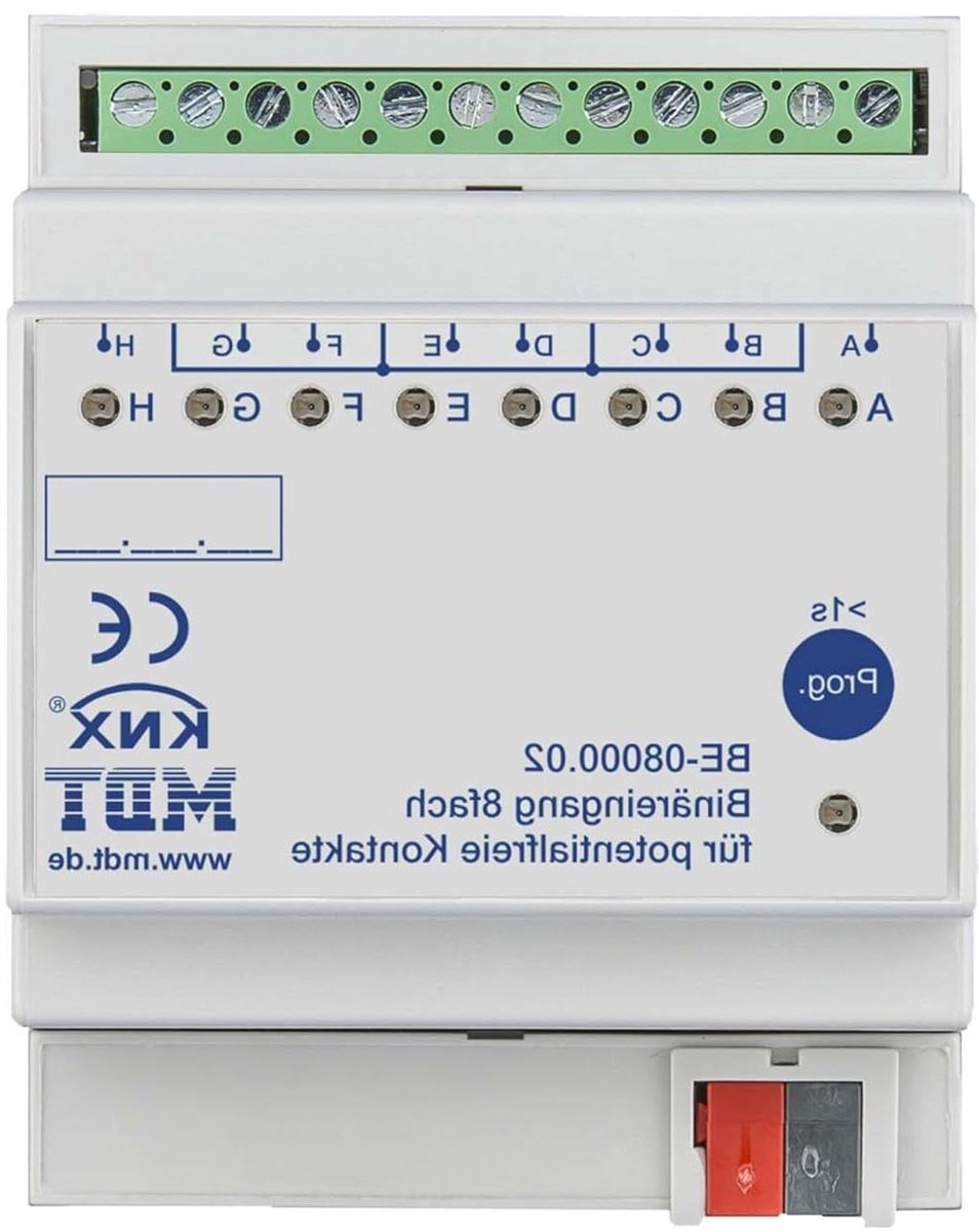 Binaire Ingang Module - Schakelaar Ingang - Domotica Installatie - 8-voudige Ingang - 4TE - Nee