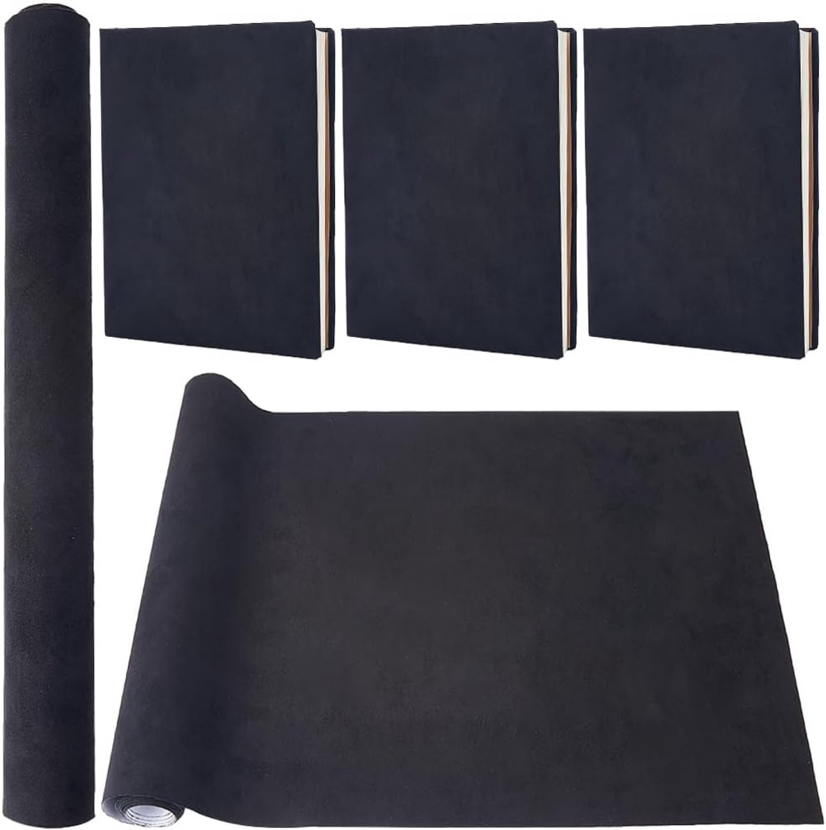 Suède kaftdoek van 130 x 30 cm voor boekbinden, stoffen oppervlak met