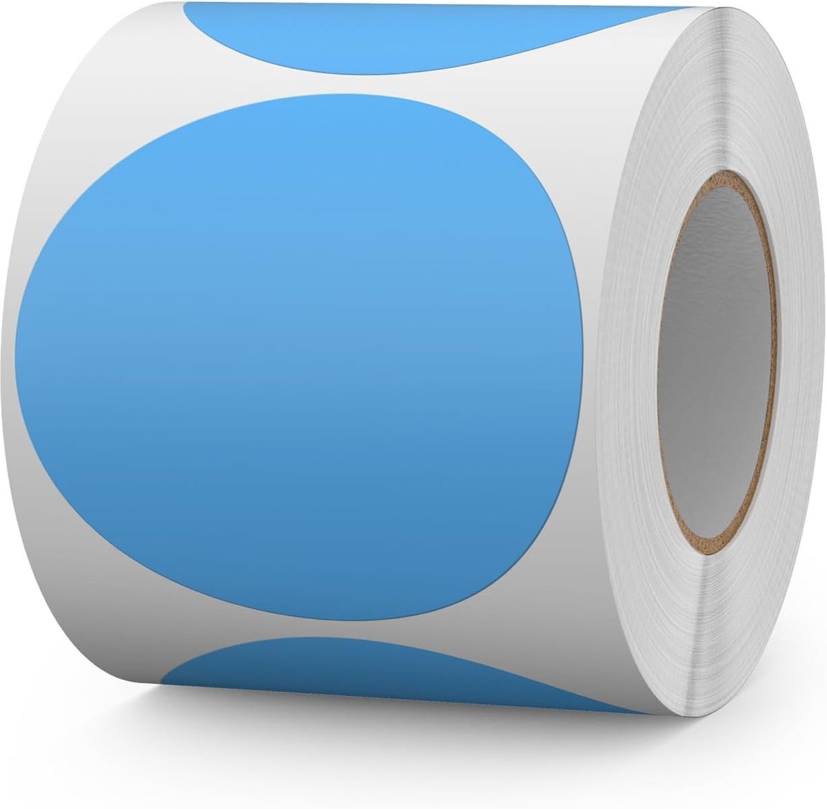 500 stuks Blauwe Ronde Etiketten 76 mm Kleurcodering Ronde Stickers