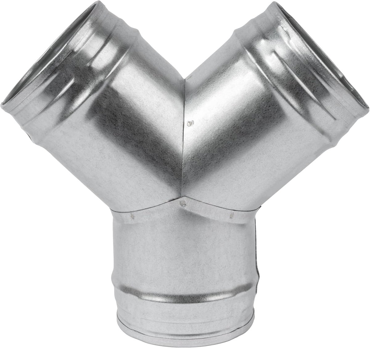 4 tot 4 Inch / 100 tot 100 mm Y-vormige aftakking voor afzuigventilator, droger - Gegalvaniseerd stalen ventilatiebuis - 3-weg buisslang connector, Y-vorm, Y-verbinding metaal