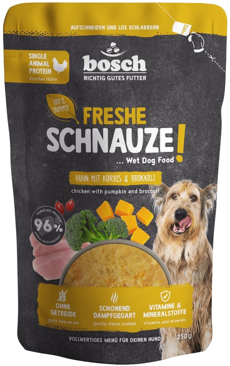 bosch Freshe Schnauze Nassfutter - Huhn mit Kürbis & Brokkoli | 250g