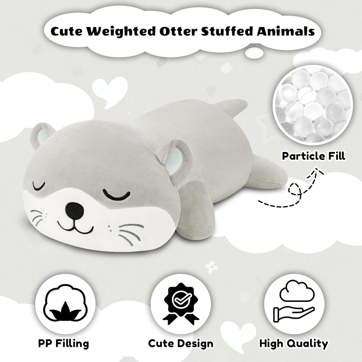 Pluche dier, schattig Otter-knuffeldier, pluche kussen, pluche