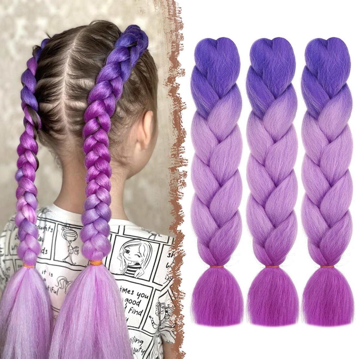 Haarextensies Vlechten 3 Pcs Jumbo Vlecht Haak Synthetische Kanekalon