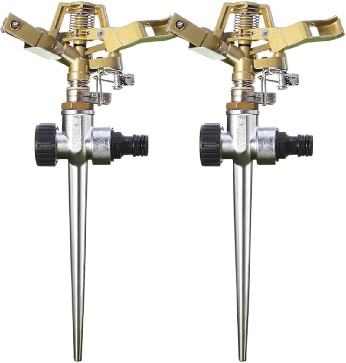 Thuys - Impactsproeier Set 2 Stuks - 360° Verstelbare Zinken Tuinsproeiers met Aluminium Spike - Voor Gazon en Tuin