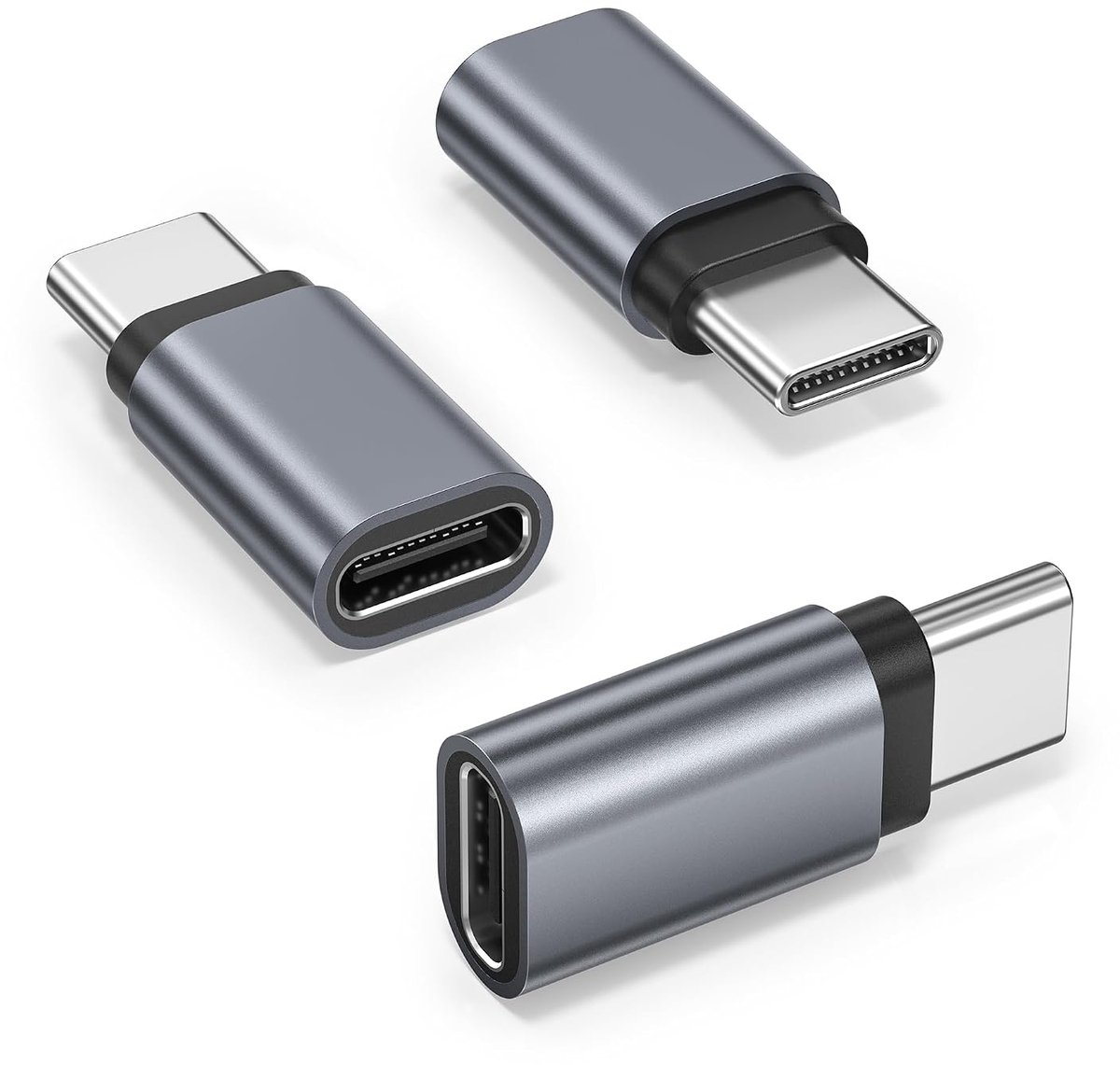 USB C Verlengadapter 3Stuks,PD 100W 40Gbps USBC Extender | Type C Mannelijk naar Vrouwelijk USB4 Adapter voor iPhone 17 17e 16 15,MacBook Pro,Steam Deck,Switch,Samsung Galaxy S26 A56