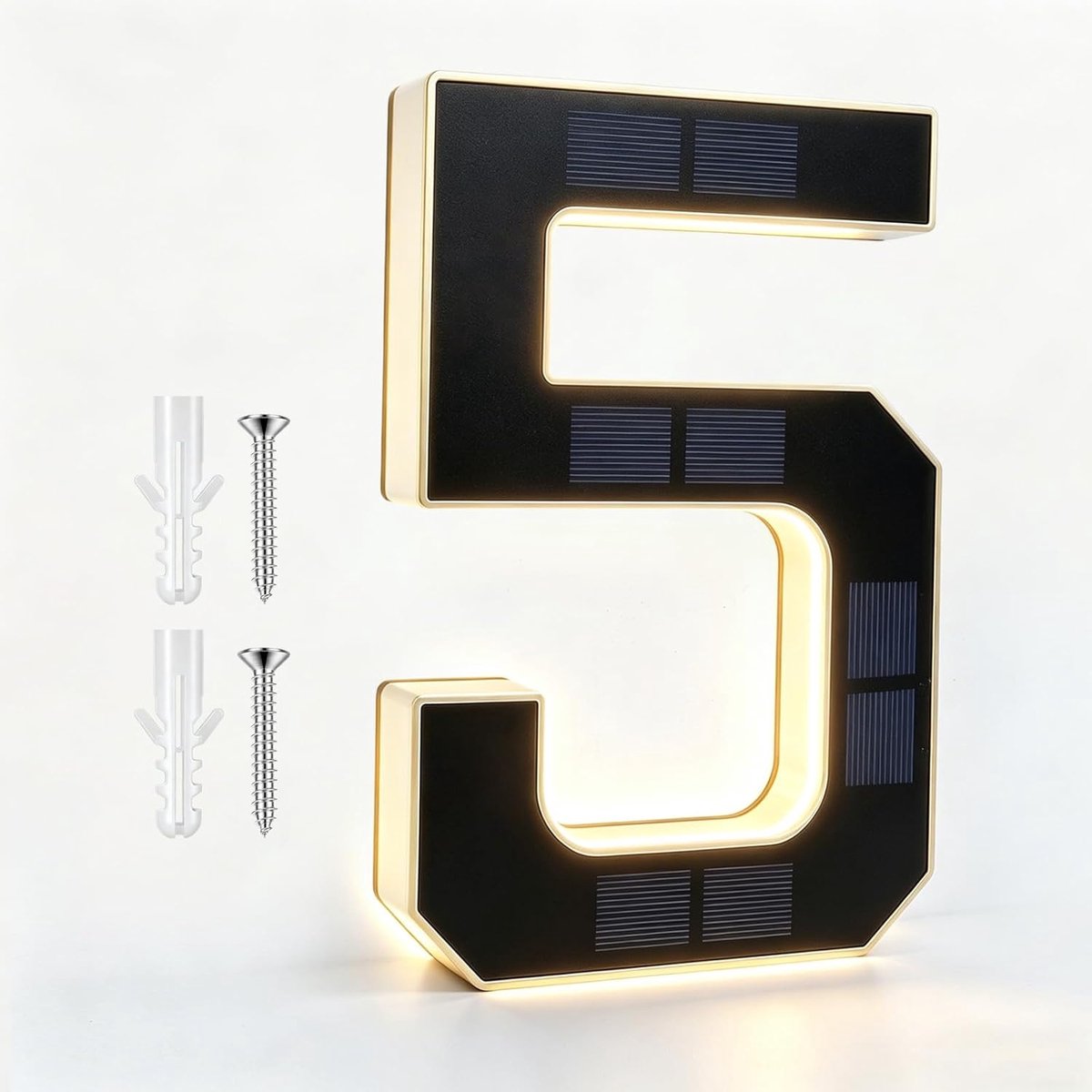 9 inch Solar Huisnummer Verlicht voor Buiten Waterdicht, Led Verlicht