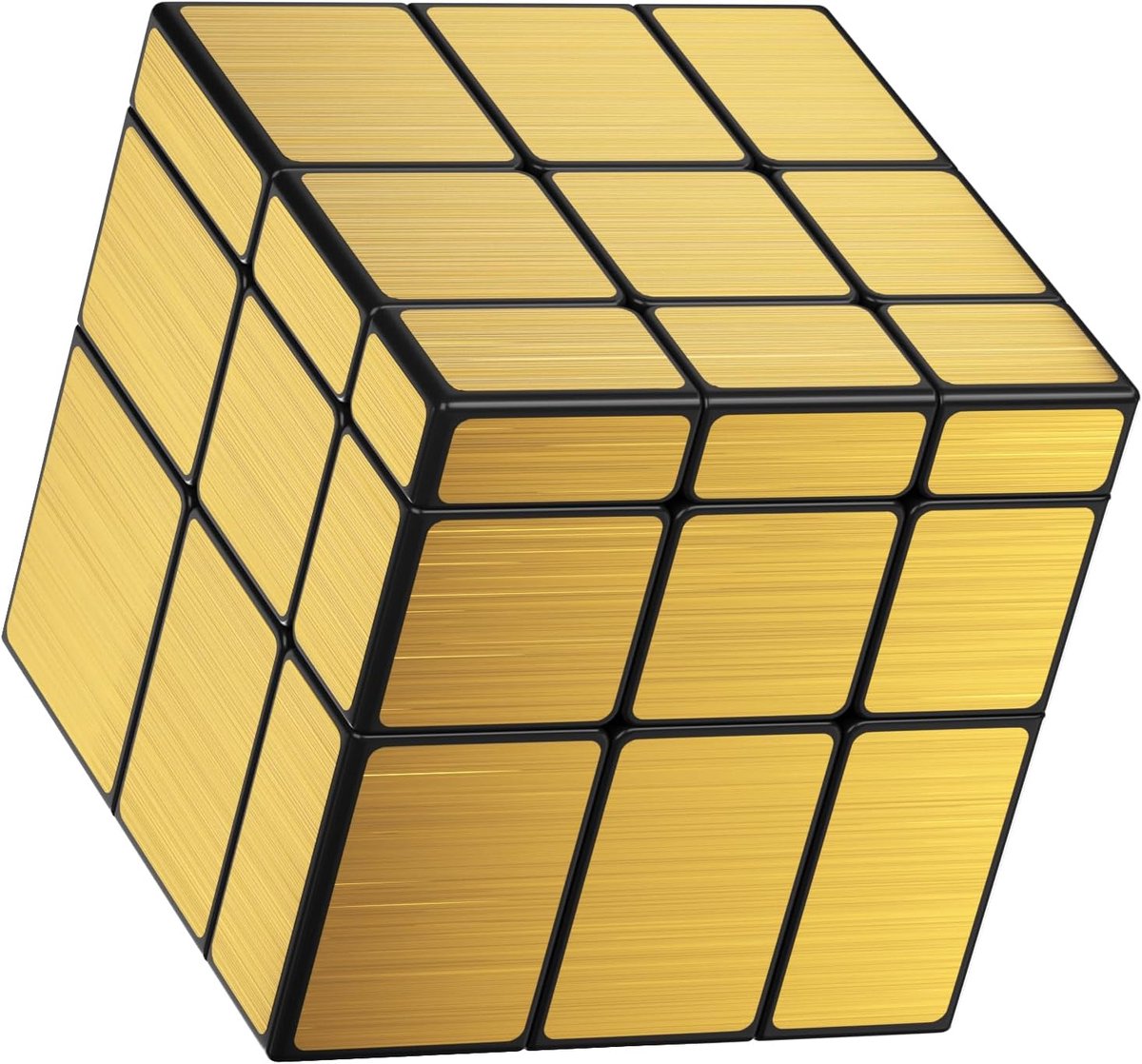 Magische kubus 3 x 3 x 3 cm spiegel Magic Cube, gladde sticker