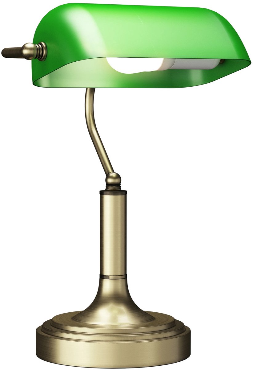 Atlasyx tafellamp - Nachtlampje - Bureaulamp - Leeslamp - Decoratieve tafellampen - 45° verstelbare kap - 39,5 cm hoog - Groen