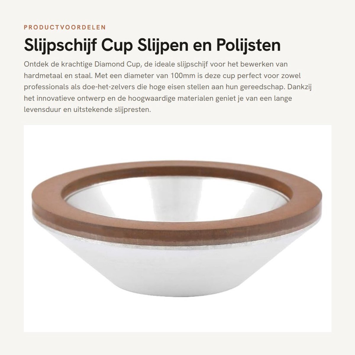Dailygoods- Slijpschijf 100mm - Slijpschijf voor hardmetaal - Slijpschijf voor staal - Slijpschijf voor steen - Slijpschijf voor metaal - Harsbinding voor lage thermische invloed - Slijpsteen