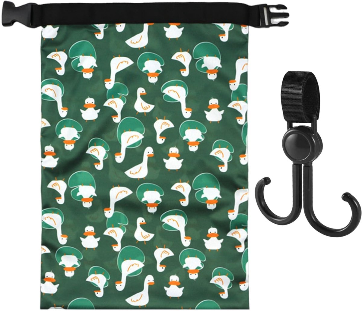 Dailygoods- Luiertas Waterdicht - Kinderwagenhaak - Grote Capaciteit - Polyester - Eendenpatroon - Afmetingen 40 x 28 cm - Baby Tas