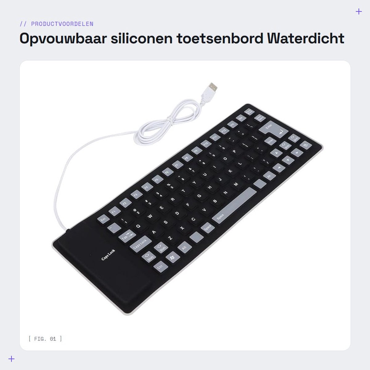 Dailygoods- Toetsenbord Waterdicht - Opvouwbaar Siliconen - Zacht/Verzegeld Ontwerp - Draagbaar - 85 Toetsen - Ruimtebesparend - Siliconen Keyboard