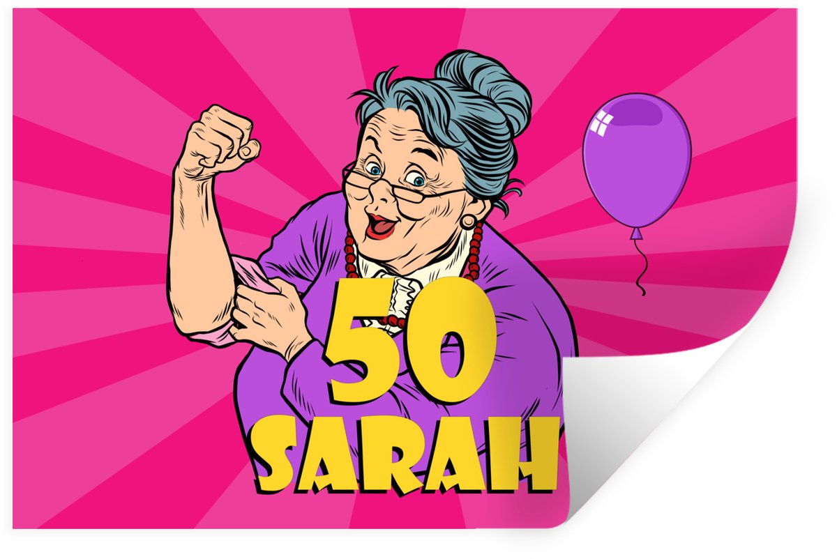 Muurstickers - Sticker Folie - Verjaardag - Jubileum cadeau - Vrouw - 50 Jaar versiering -