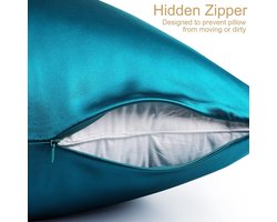 sourcingmap Piccocasa 100% natuurlijke moerbei zijde stof kussensloop cover kussensloop beschermer koningin maat 19 Momme beide zijden rits sluiting 400 draad tellen